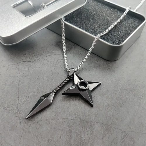 Colar 2 Pingentes Shuriken+Kunai (1)